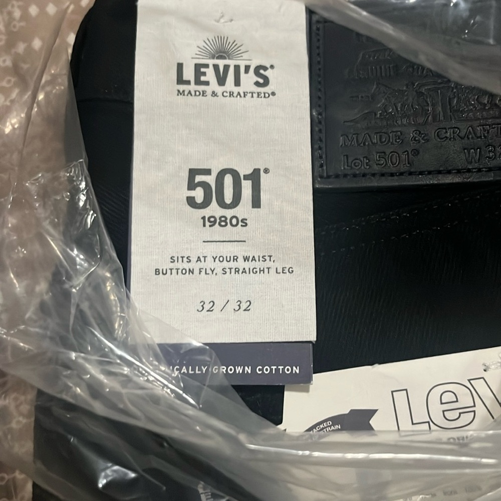 NWT Levi’s 501 1980s jeans black
